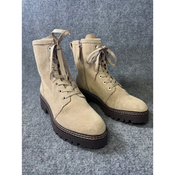 Nordstrom 9.5M Nomoonie-Lea Tan Suede Lace-Up Ankle Boots - Picture 9 of 16